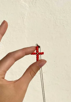 Alhaja Cult Store | Collar Coral Cross-Scalpers Hot