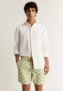 Banador Estampado Hojas-Scalpers Sale