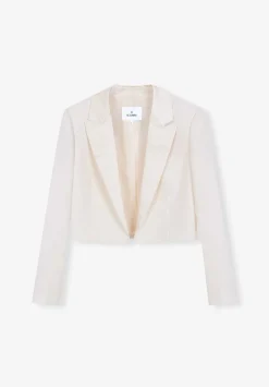 Blazer Cropped Detalle Puno-Scalpers Fashion