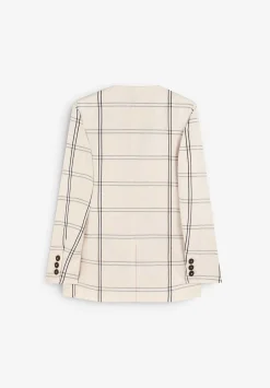 Blazer Cuadros Escote Pico-Scalpers Online