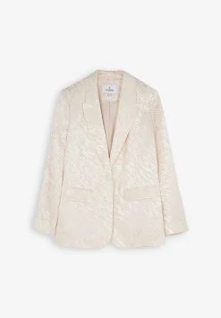 Blazer Jacquard Detalle Tira Trenzada-Scalpers Cheap