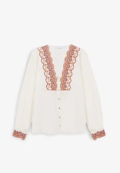 Blusa Bordado Contraste-Scalpers Cheap