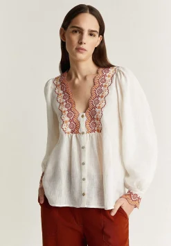 Blusa Bordado Contraste-Scalpers Cheap