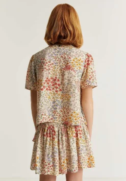 Blusa Flores Nido Abeja-Scalpers Discount