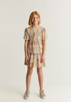 Blusa Flores Nido Abeja-Scalpers Discount