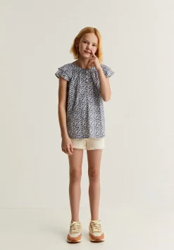 Blusa Flores Volantes Hombro-Scalpers Best Sale