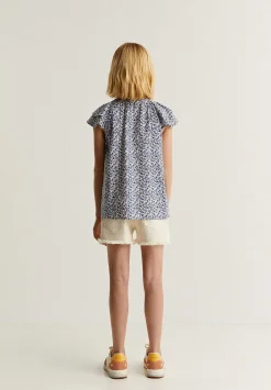 Blusa Flores Volantes Hombro-Scalpers Best Sale