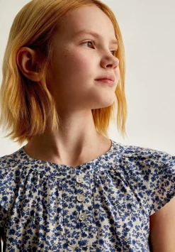 Blusa Flores Volantes Hombro-Scalpers Best Sale