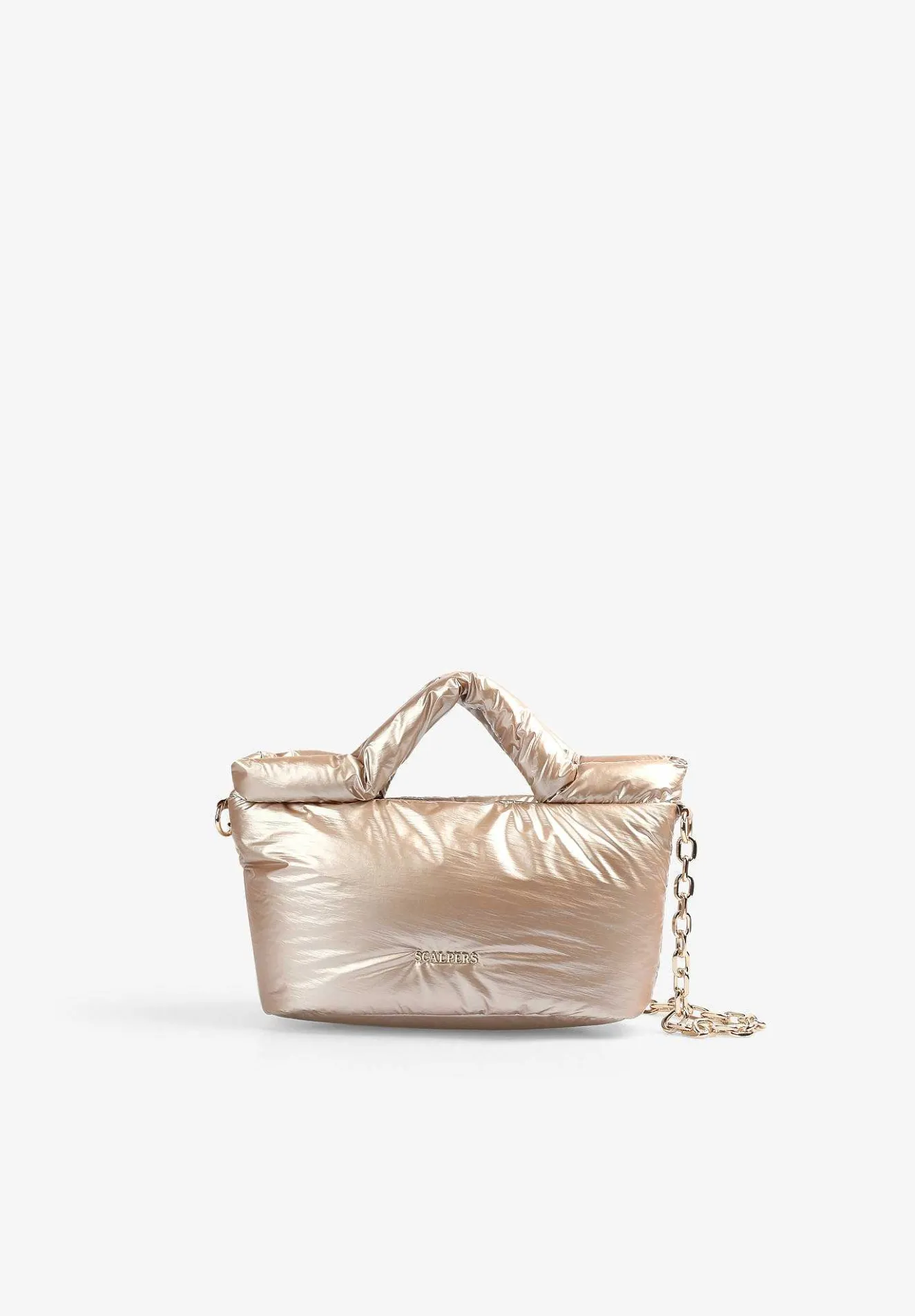 Bolso Mini Metalizado Cadena-Scalpers Flash Sale