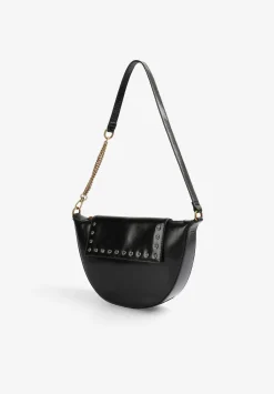 Bolso Piel Media Luna Cristales-Scalpers New