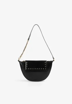 Bolso Piel Media Luna Cristales-Scalpers New