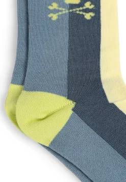 Calcetines Rayas Tricolor Calavera-Scalpers Discount