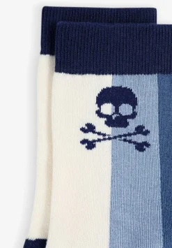 Calcetines Rayas Tricolor Calavera-Scalpers Hot