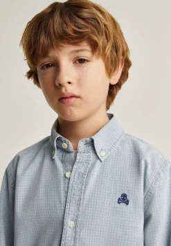 Camisa Denim Cuadros Calavera-Scalpers Discount