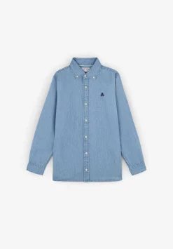 Camisa Denim Cuello Botones-Scalpers Clearance