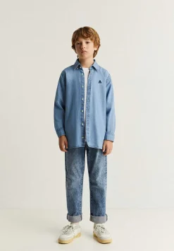 Camisa Denim Cuello Botones-Scalpers Clearance
