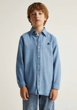 Camisa Denim Cuello Botones-Scalpers Clearance