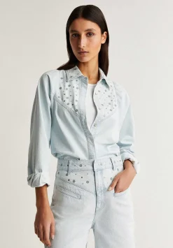 Camisa Denim Tachas-Scalpers Shop