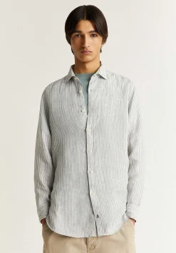 Camisa Lino Rayas-Scalpers Online