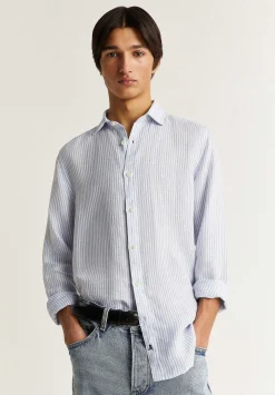 Camisa Lino Rayas-Scalpers Online