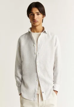 Camisa Premium Lino Rayas Slim-Scalpers Hot