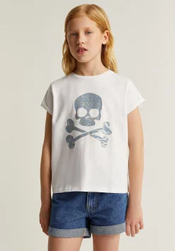 Camiseta Calavera Animal Print Glitter-Scalpers Online