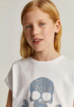 Camiseta Calavera Animal Print Glitter-Scalpers Online