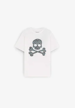 Camiseta Calavera Print Zigzag-Scalpers Cheap