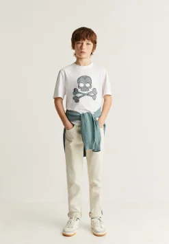 Camiseta Calavera Print Zigzag-Scalpers Cheap
