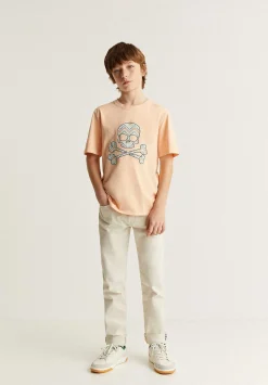 Camiseta Calavera Print Zigzag-Scalpers Store