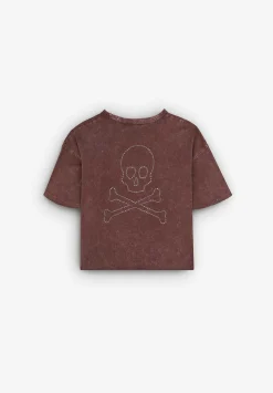 Camiseta Calavera Trasera Strass-Scalpers Flash Sale
