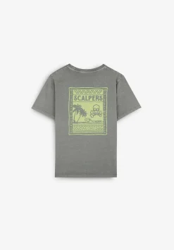 Camiseta Lavada Print Trasero-Scalpers Fashion