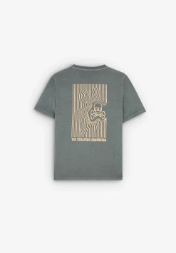 Camiseta Print Calavera Silueta-Scalpers Hot