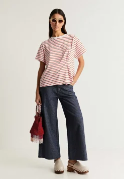 Camiseta Rayas Detalle Pliegues-Scalpers Cheap