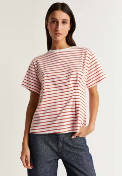 Camiseta Rayas Detalle Pliegues-Scalpers Cheap
