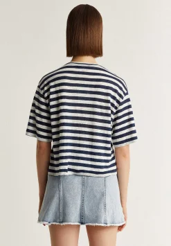 Camiseta Rayas Lino-Scalpers Sale