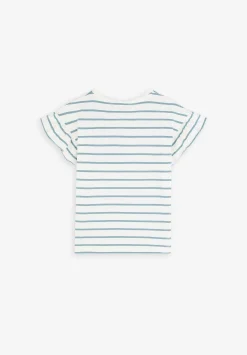 Camiseta Rayas Volante Manga-Scalpers Clearance