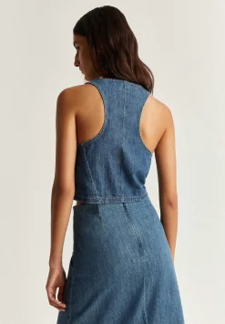 Chaleco Denim Cropped-Scalpers Clearance