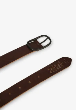 Cinturon Piel Detalles Troquelados-Scalpers Cheap