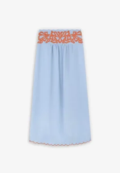 Falda Detalle Bordado Cintura-Scalpers Fashion
