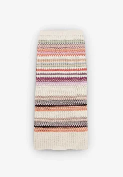 Falda Midi Crochet Rayas-Scalpers Cheap