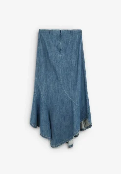 Falda Midi Denim Bajo Vuelo-Scalpers Sale