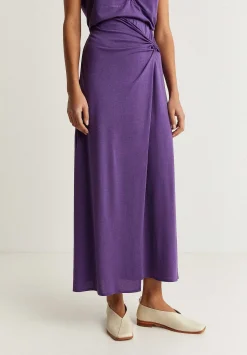 Falda Midi Detalle Nudo-Scalpers Flash Sale