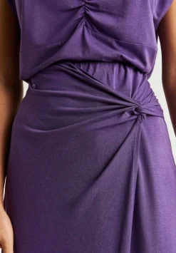Falda Midi Detalle Nudo-Scalpers Flash Sale