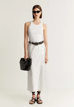 Falda Midi Metalizada-Scalpers Discount