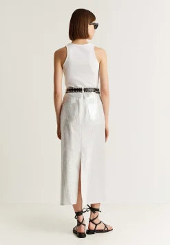 Falda Midi Metalizada-Scalpers Discount