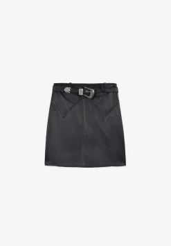 Falda Mini Piel Cinturon-Scalpers Best
