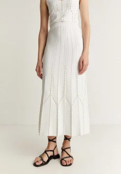 Falda Punto Midi Tachuelas-Scalpers Cheap