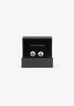 Gemelos Redondos Calavera Grabada-Scalpers Clearance