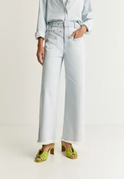 Jeans Culotte Detalle Tachas-Scalpers Best Sale